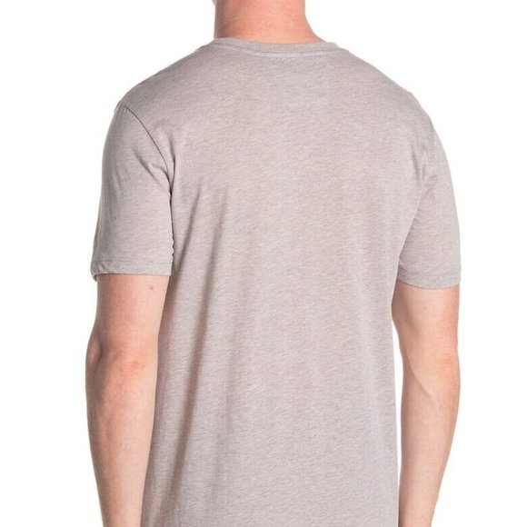 DANIEL BUCHLER Men's MEDIUM SAND Heathered Crew Neck Pocket Lounge T-Shirt - Picture 3 of 6